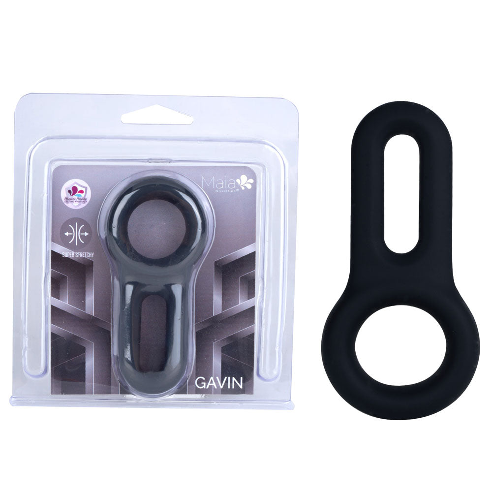 Maia Gavin Black Cock & Balls Ring