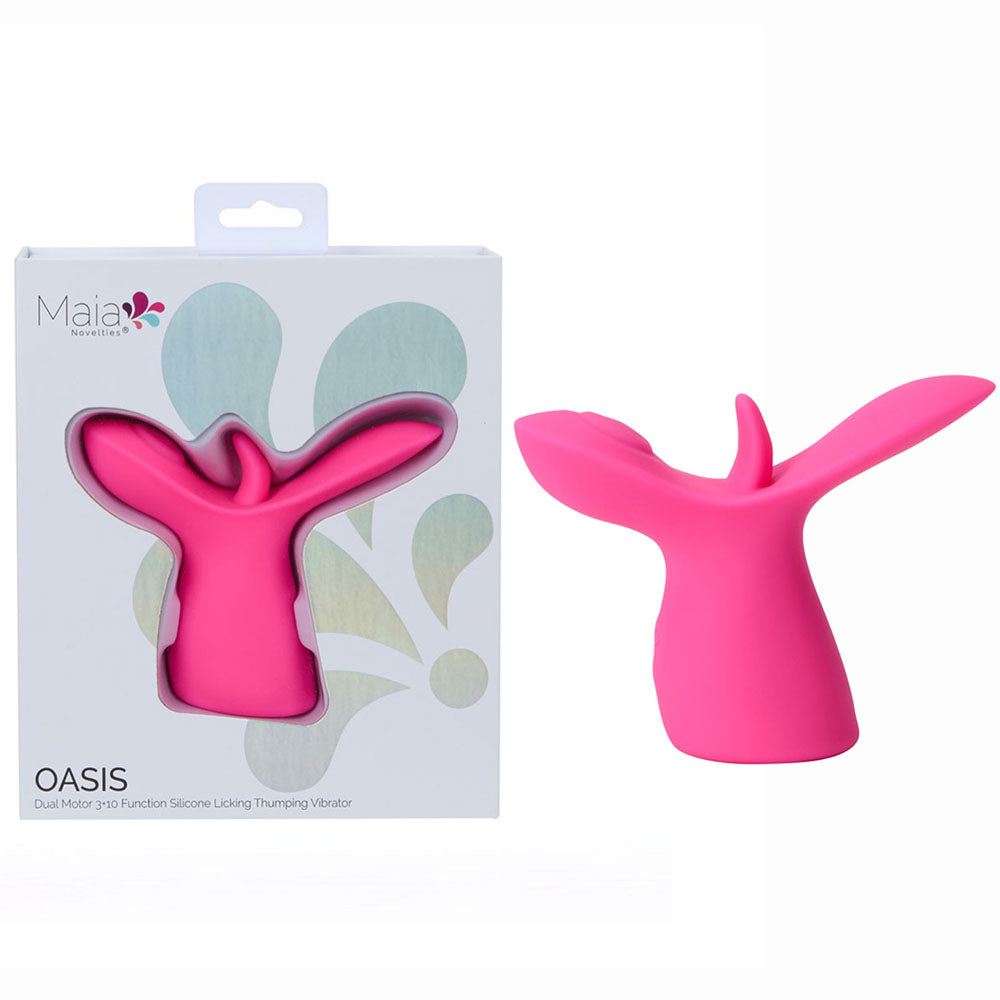 Maia Oasis Licking & Thumping Stimulator - Pink
