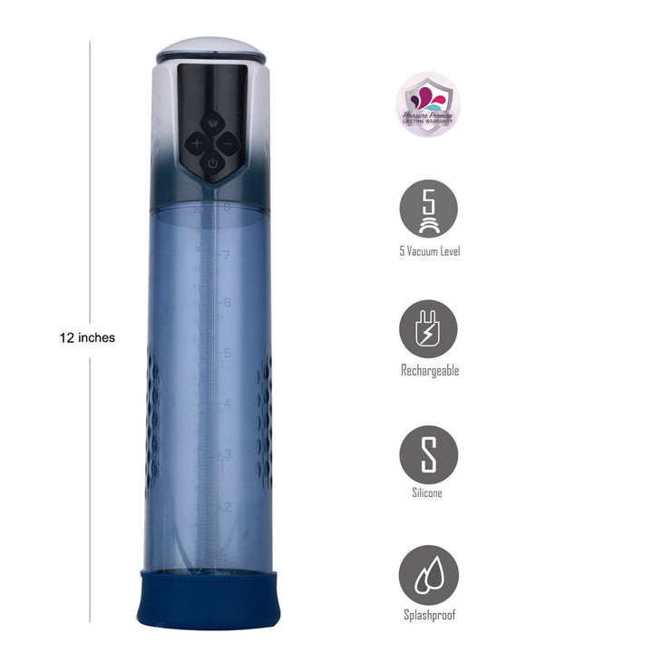 Maia Archer Blue USB Rechargeable Automatic Penis Pump