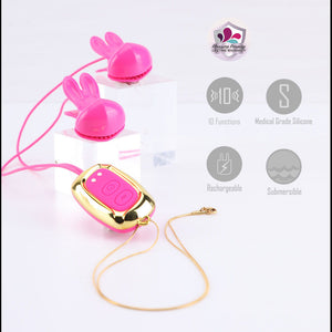 Maia Molli Vibrating Nipple Clamps - Pink