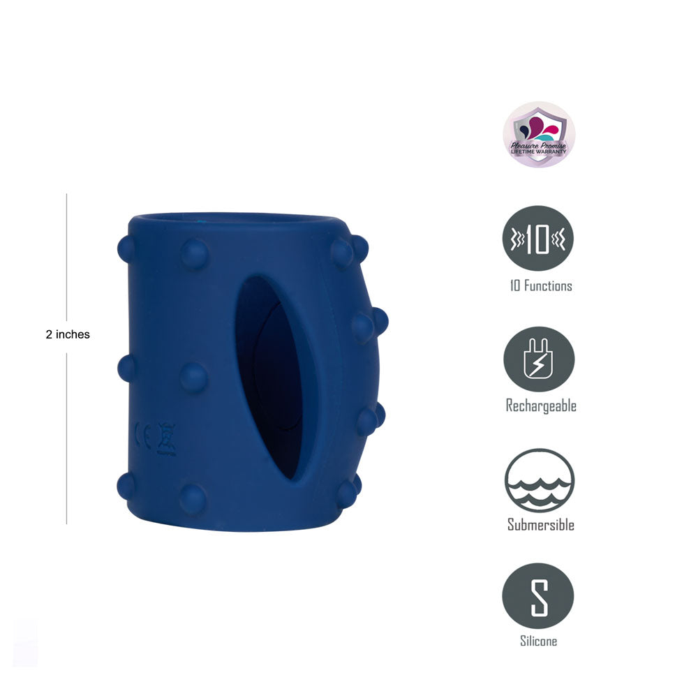 Maia Romeo Blue USB Rechargeable Vibrating Girth Enhancer Sleeve