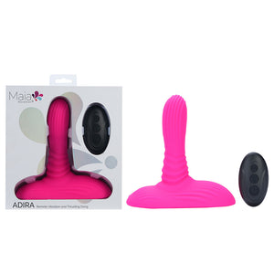 Maia Adira Thrusting Vibrator with Wireless Remote - Pink