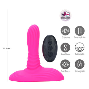 Maia Adira Thrusting Vibrator with Wireless Remote - Pink