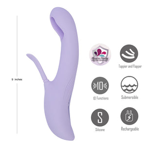 Maia Charli Flapping & Tapping Rabbit Vibrator - Lavender