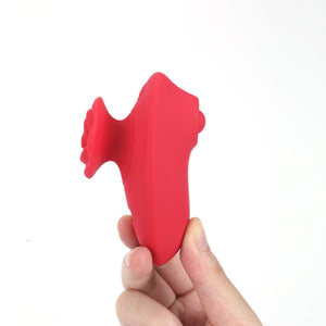 Maia Sola -  Rechargeable Thumping Finger Stimulator - Red