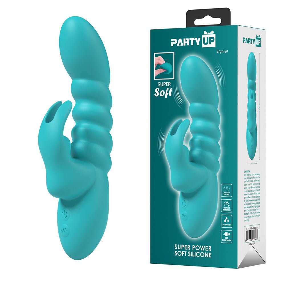 Party Up Brynlyn Rabbit Vibrator - Teal