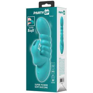 Party Up Brynlyn Rabbit Vibrator - Teal