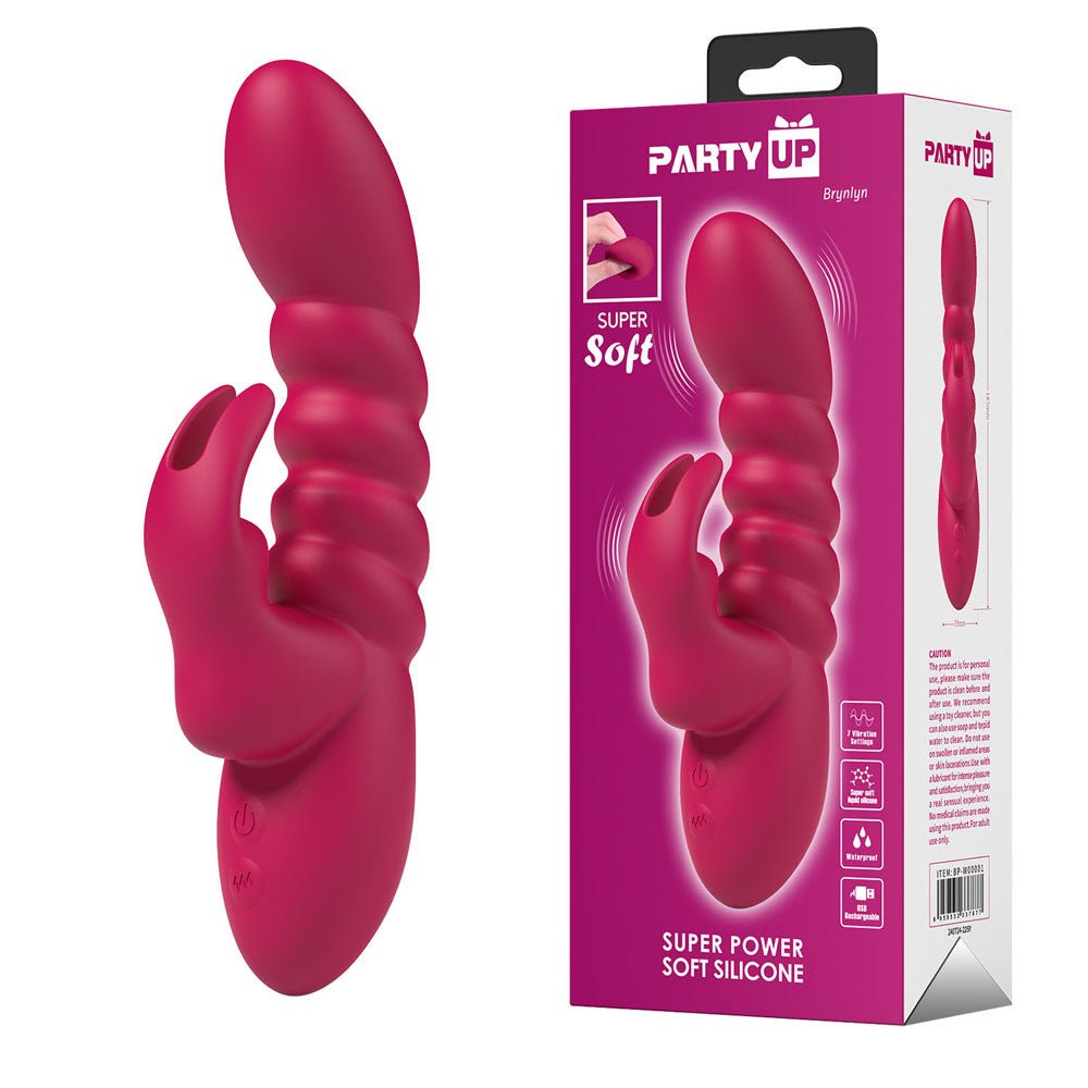 Party Up Brynlyn Rabbit Vibrator - Pink
