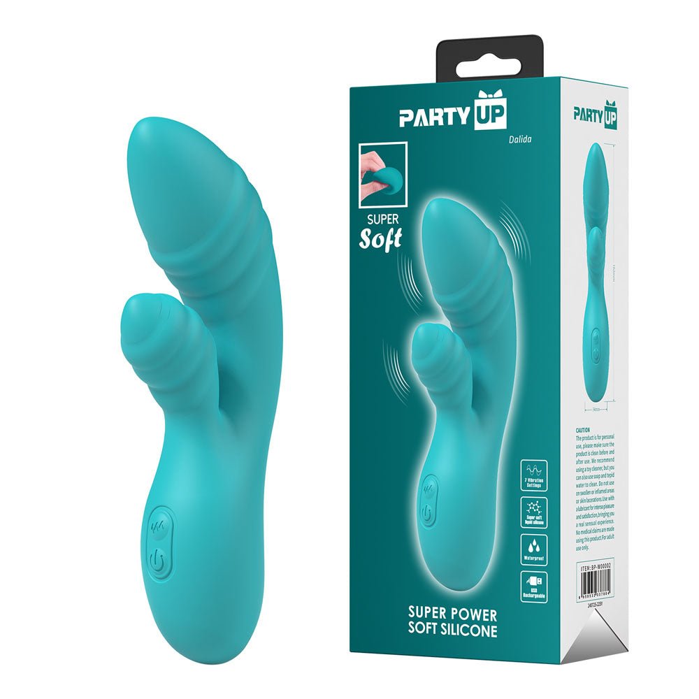 Party Up Dalida Rabbit Vibrator - Teal