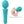 Party Up Duuna Massage Wand Vibrator - Teal