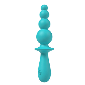 Party Up Evajane Beaded G-Spot Vibrator- Teal