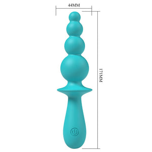 Party Up Evajane Beaded G-Spot Vibrator- Teal