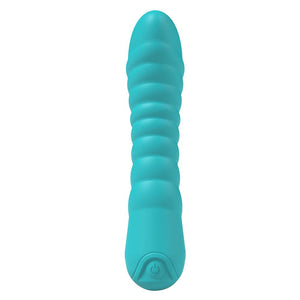 Party Up Jaylei Flexible Ribbed Vibrator - Teal