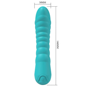 Party Up Jaylei Flexible Ribbed Vibrator - Teal