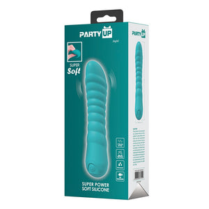 Party Up Jaylei Flexible Ribbed Vibrator - Teal