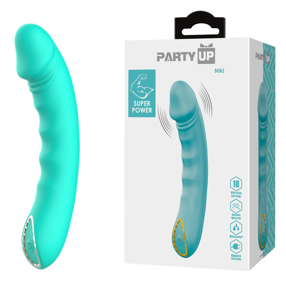 Party Up Niki - USB Rechargeable G Vibrator - Teal