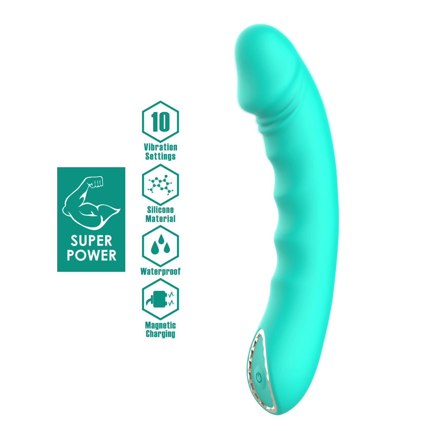 Party Up Niki - USB Rechargeable G Vibrator - Teal