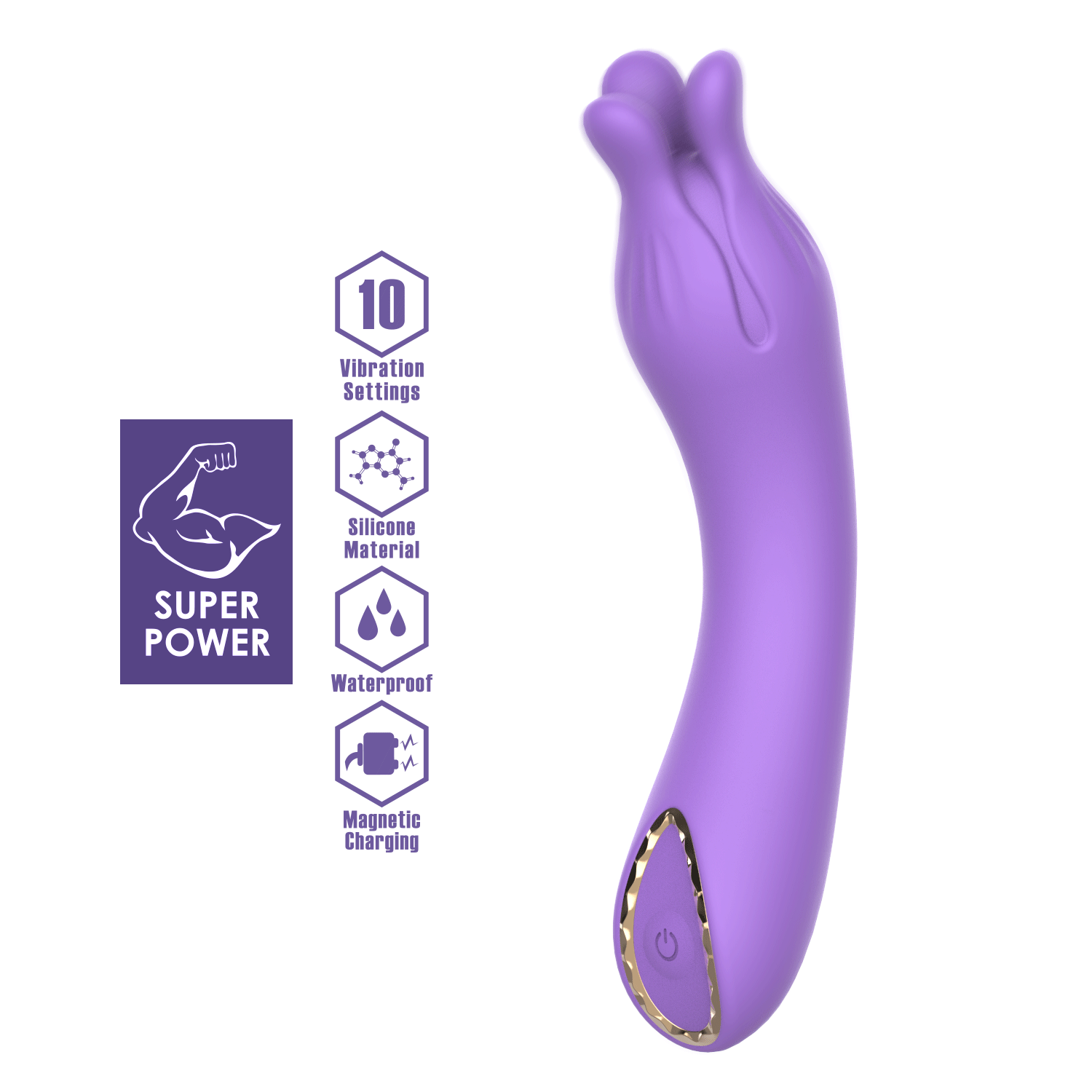 Party Up Kelly - USB Rechargeable G Vibrator - Purple