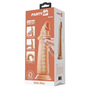 Party Up Steven Slide Skin 8.3 Inch Flexible Dildo - Flesh