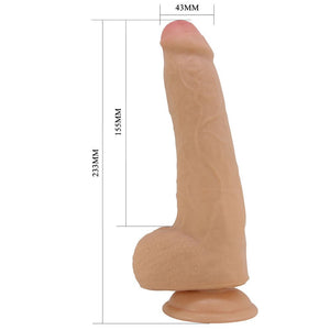 Party Up Thomas Slide Skin 9 Inch Flexible Dong - Flesh