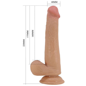 Party Up Tim Slide Skin 9 Inch Flexible Dong - Flesh