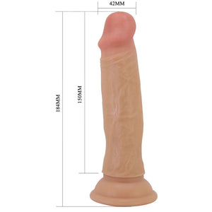 Party Up Tom Slide Skin 7.2 Inch Bendable Dong - Flesh