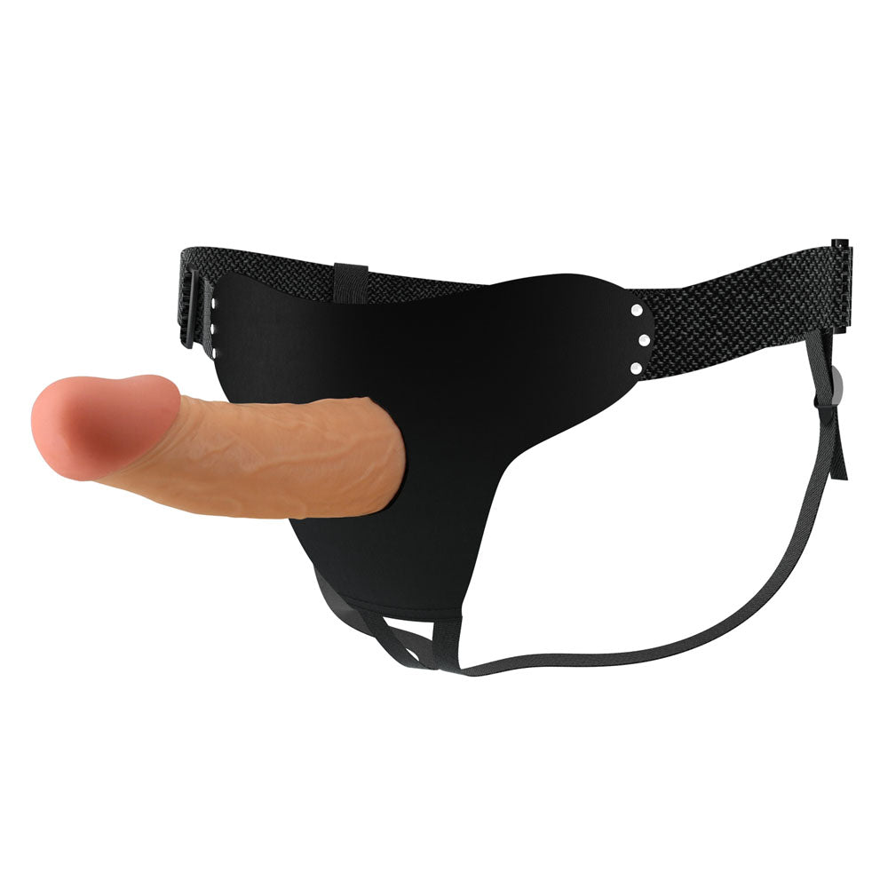 Party Up Nathan 7 Inch Hollow Strap-On - Flesh