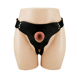 Party Up Nathan 7 Inch Hollow Strap-On - Flesh