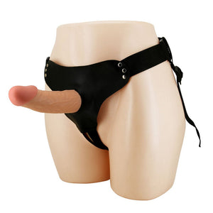 Party Up Nathan 7 Inch Hollow Strap-On - Flesh