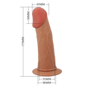Party Up Nathan 7 Inch Hollow Strap-On - Flesh