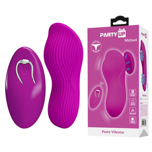 Party Up Michael Panty Vibrator with Wireless Remote Control - Pink