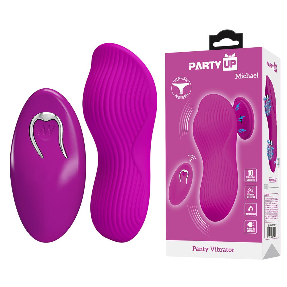 Party Up Michael Panty Vibrator with Wireless Remote Control - Pink