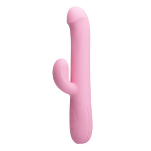 Party Up Dean Wavy Rotating Rabbit Vibrator - Pink