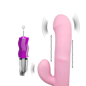 Party Up Dean Wavy Rotating Rabbit Vibrator - Pink