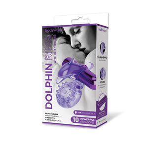 Bodywand Vibrating Dolphin Ring with Clit Ticklers - Purple
