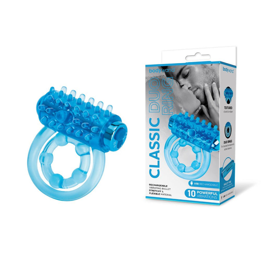 Bodywand Vibrating Classic Duo Ring - Blue