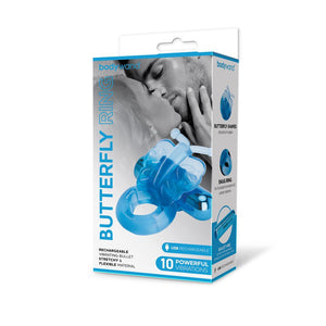 Bodywand Vibrating Butterfly Ring - Blue