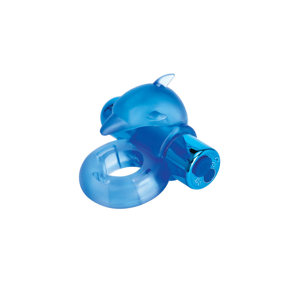 Bodywand Vibrating Dancing Dolphin Ring - Blue