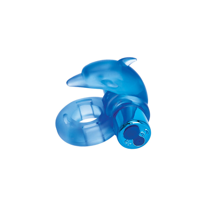 Bodywand Vibrating Dancing Dolphin Ring - Blue