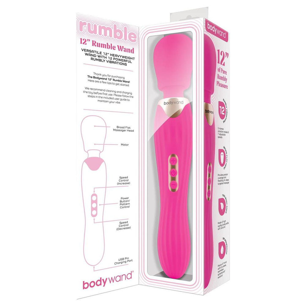 Bodywand Rumble 12 Inch Wand - Hot Pink
