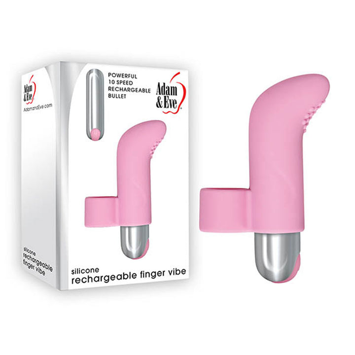 Adam & Eve Silicone Finger Vibe - Pink