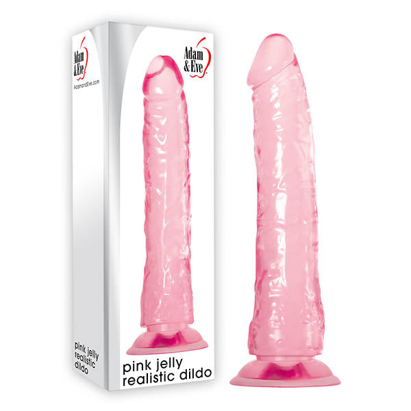 Adam & Eve Pink Jelly Realistic Dildo - Pink