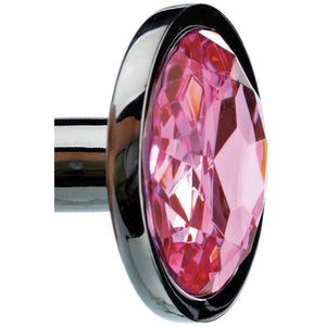 Adam & Eve Pink Gem Medium Metal Butt  Plug