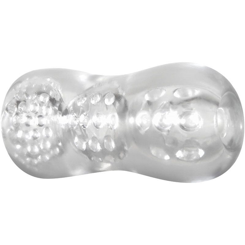 Adam & Eve Triple Chamber Ball Drainer - Clear Masturbator Sleeve