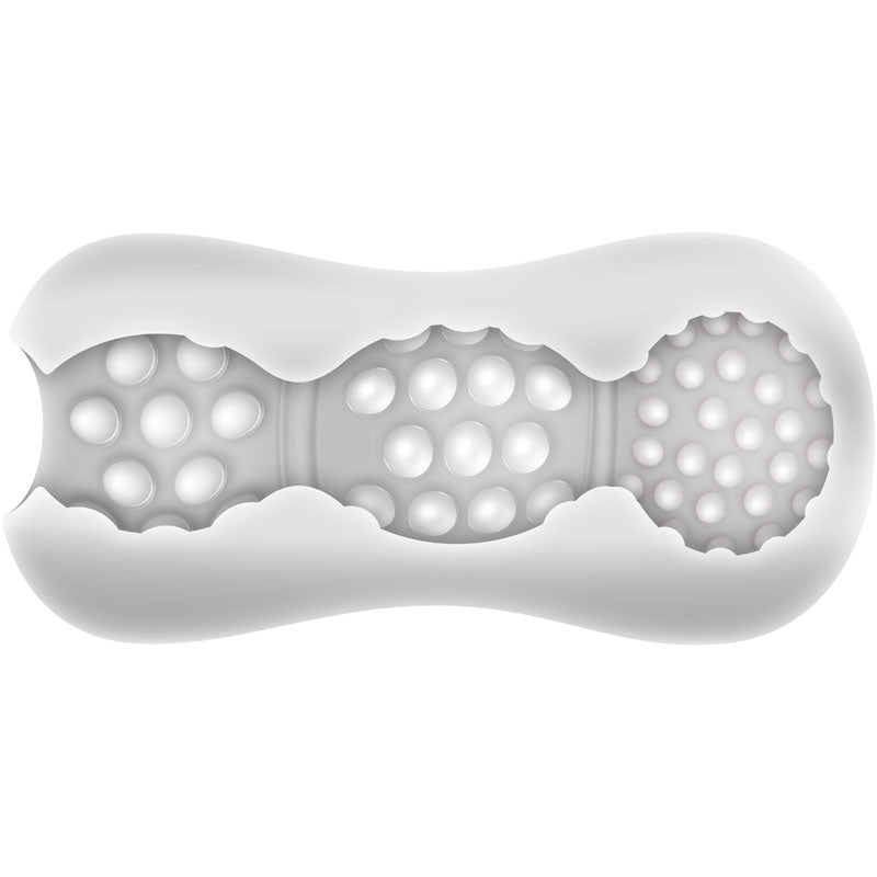 Adam & Eve Triple Chamber Ball Drainer - Clear Masturbator Sleeve