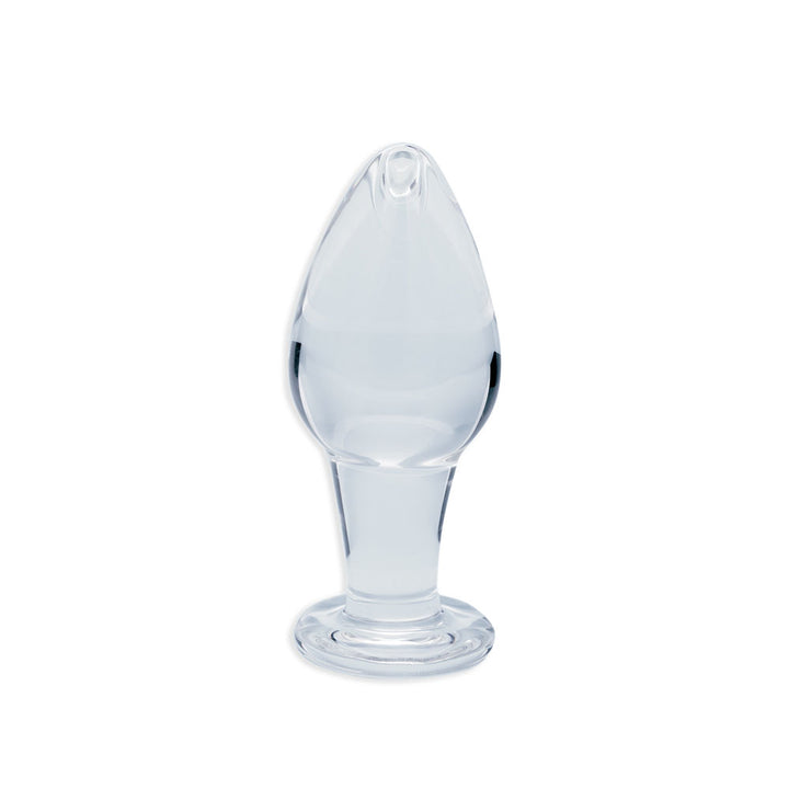 Clarity - Utopian Bud - Clear 8.9cm Glass Butt Plug