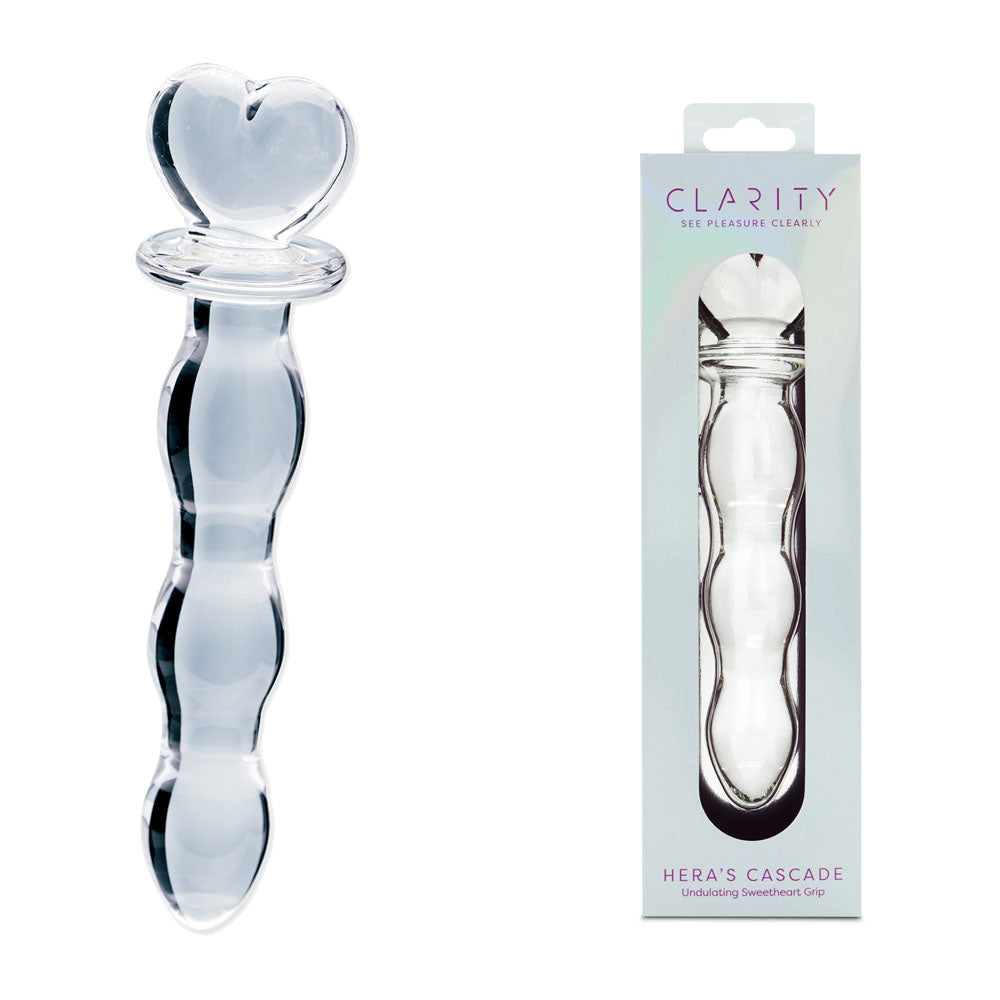 Clarity - Hera's Cascade - Clear 15cm Glass Dildo