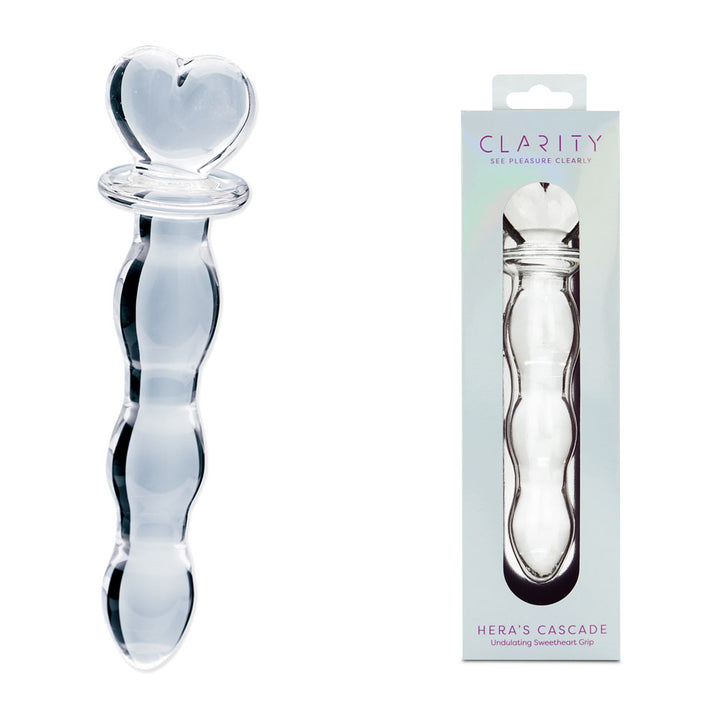 Clarity - Hera's Cascade - Clear 15cm Glass Dildo