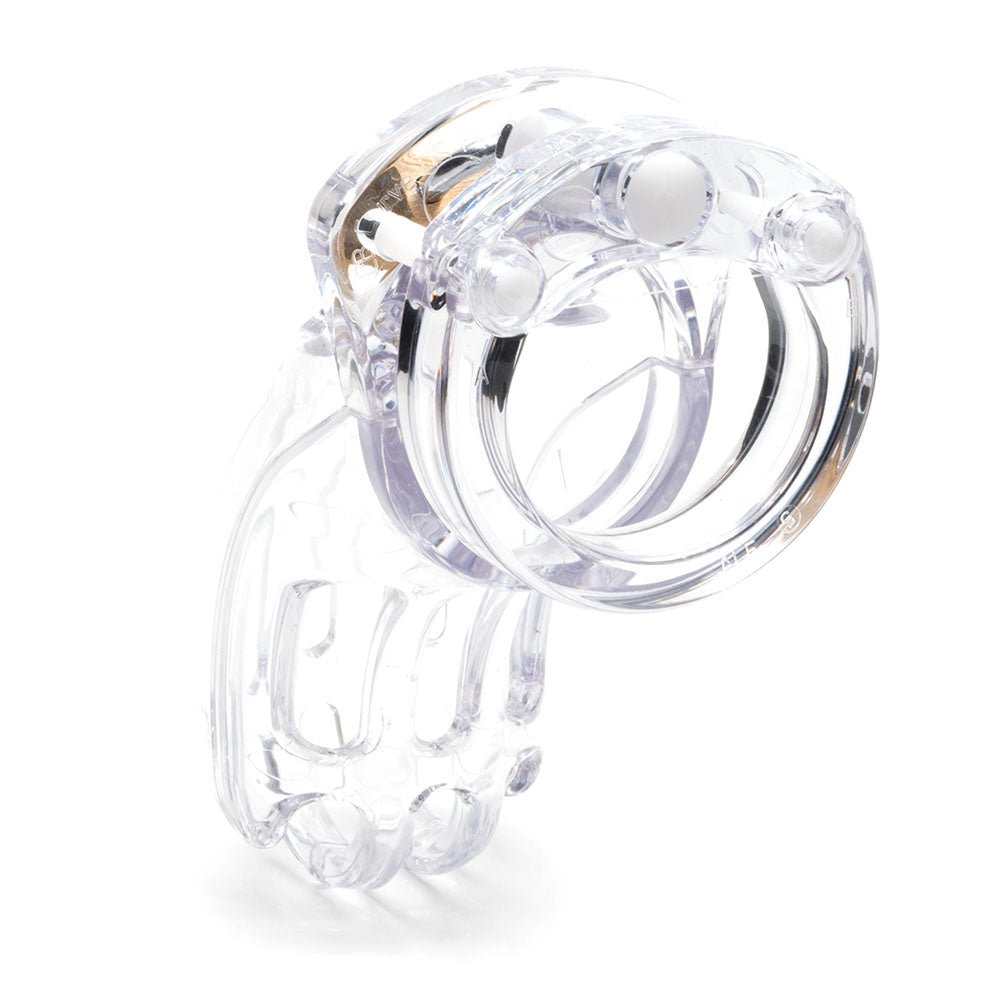 The Curve Chastity 3.75 Inch Cock Cage Kit - Clear