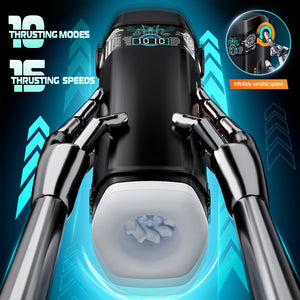 CyberSkin B-Titan - Black Thrusting & Vibrating Auto Masturbator with Heater